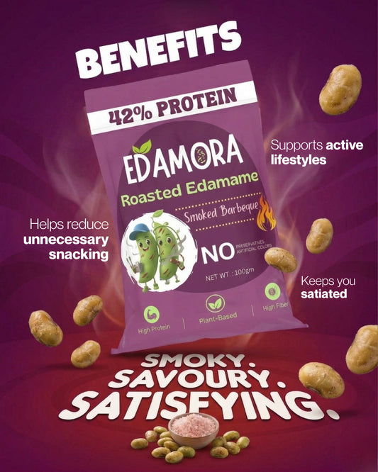 Edamora Roasted Edamame – Smoked Barbeque