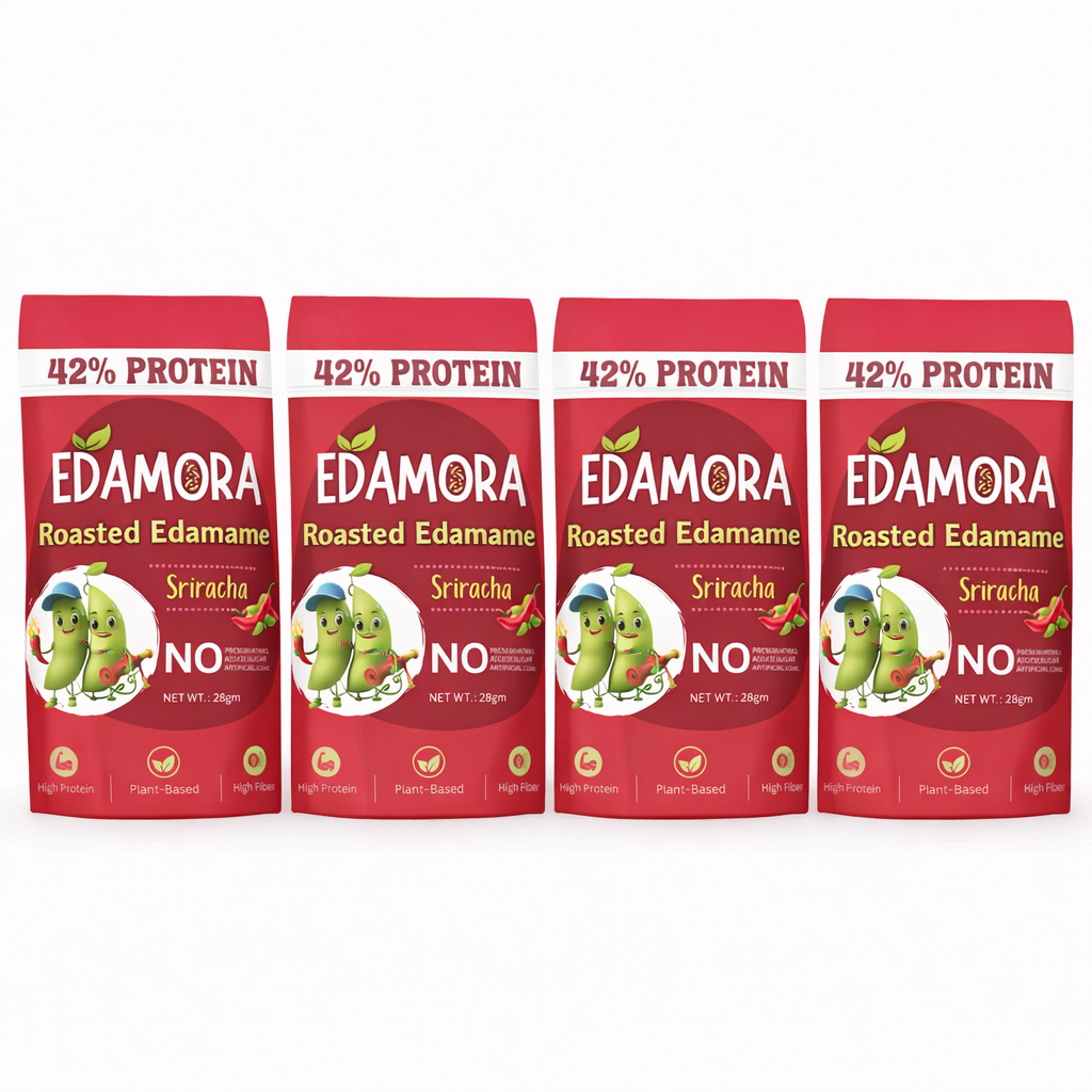 Edamora Roasted Edamame Variety 4-Pack (28g/pack) | High Protein Snacks
